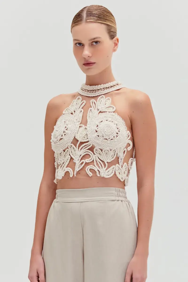 PatBo ARTICHOKE EMBROIDERED TOP | Thumbnail 2 PatBo ARTICHOKE EMBROIDERED TOP | Thumbnail 2