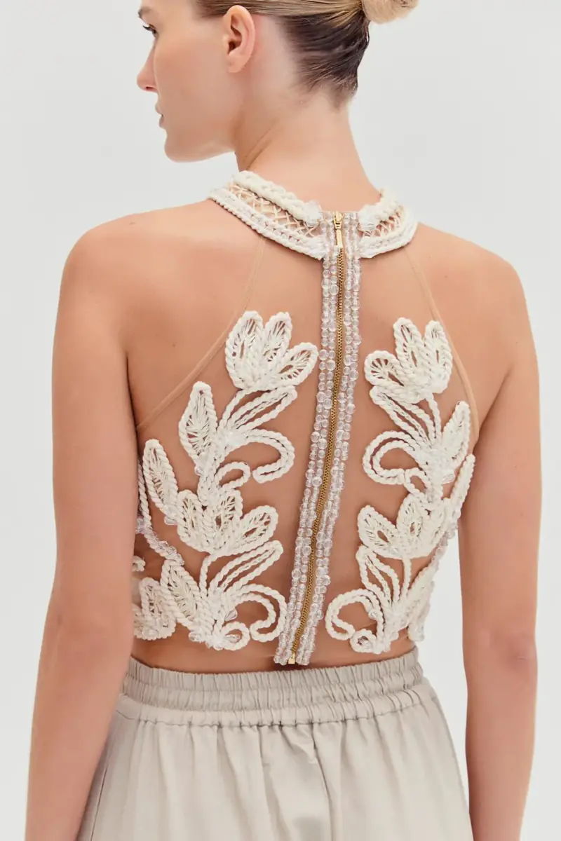 PatBo ARTICHOKE EMBROIDERED TOP | Thumbnail 3 PatBo ARTICHOKE EMBROIDERED TOP | Thumbnail 3