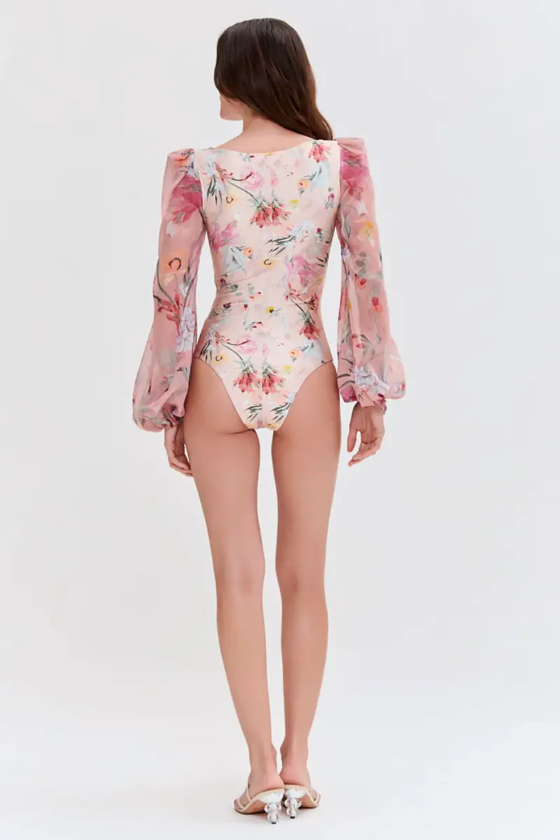 PatBo LILY FLOWER LONG SLEEVE SWIMSUIT | Thumbnail 2