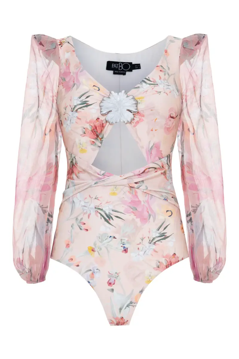 PatBo LILY FLOWER LONG SLEEVE SWIMSUIT | Thumbnail 3