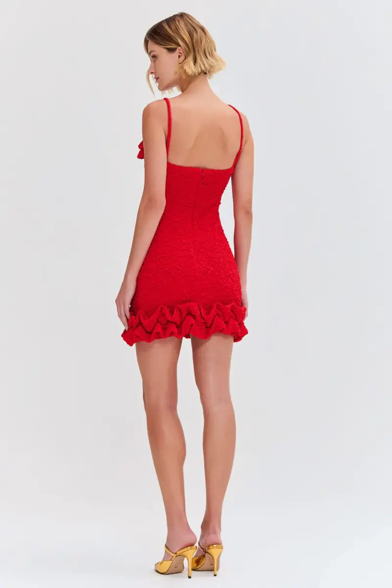 PatBo PAPILLON JACQUARD FLUTTER MINI DRESS | Thumbnail 6