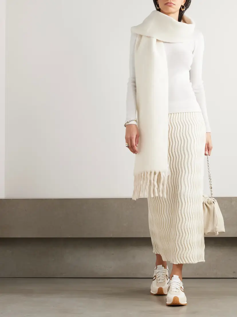 Lisa Yang Vivian Cotton And Cashmere-blend T-shirt - Neutrals | Thumbnail 2 Lisa Yang Vivian Cotton And Cashmere-blend T-shirt - Neutrals | Thumbnail 2
