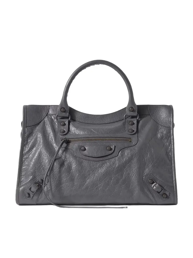 Le City Medium Textured-leather Tote