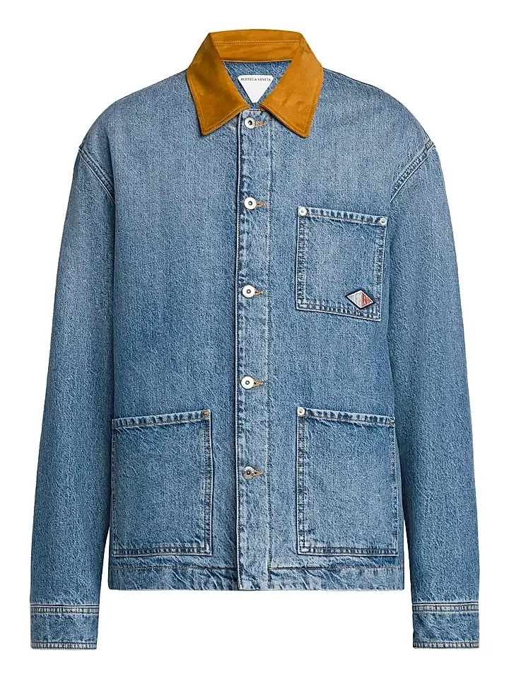 Bottega Veneta Men's Vintage Padded Indigo Denim Jacket