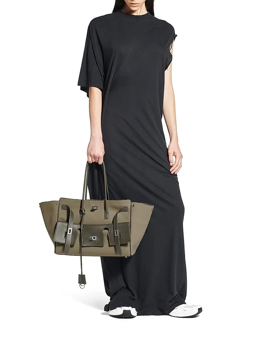 Balenciaga Women's Bel Air Carry All Tote - Khaki | Thumbnail 2 Balenciaga Women's Bel Air Carry All Tote - Khaki | Thumbnail 2
