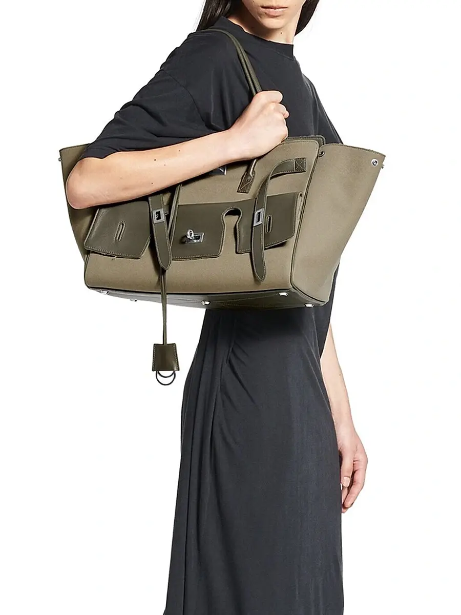 Balenciaga Women's Bel Air Carry All Tote - Khaki | Thumbnail 5 Balenciaga Women's Bel Air Carry All Tote - Khaki | Thumbnail 5
