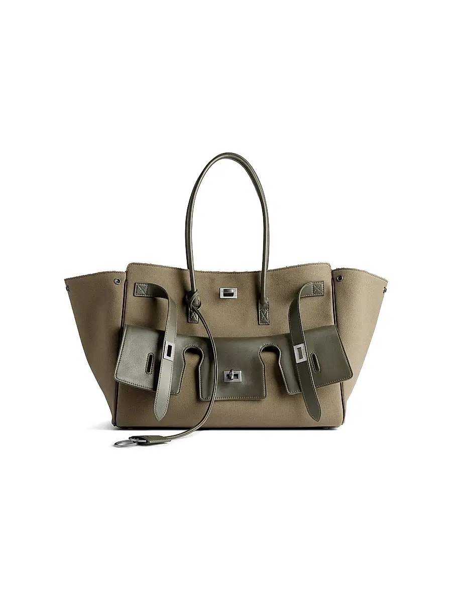 Balenciaga Women's Bel Air Carry All Tote - Khaki | Image 1 Balenciaga Women's Bel Air Carry All Tote - Khaki | Image 1