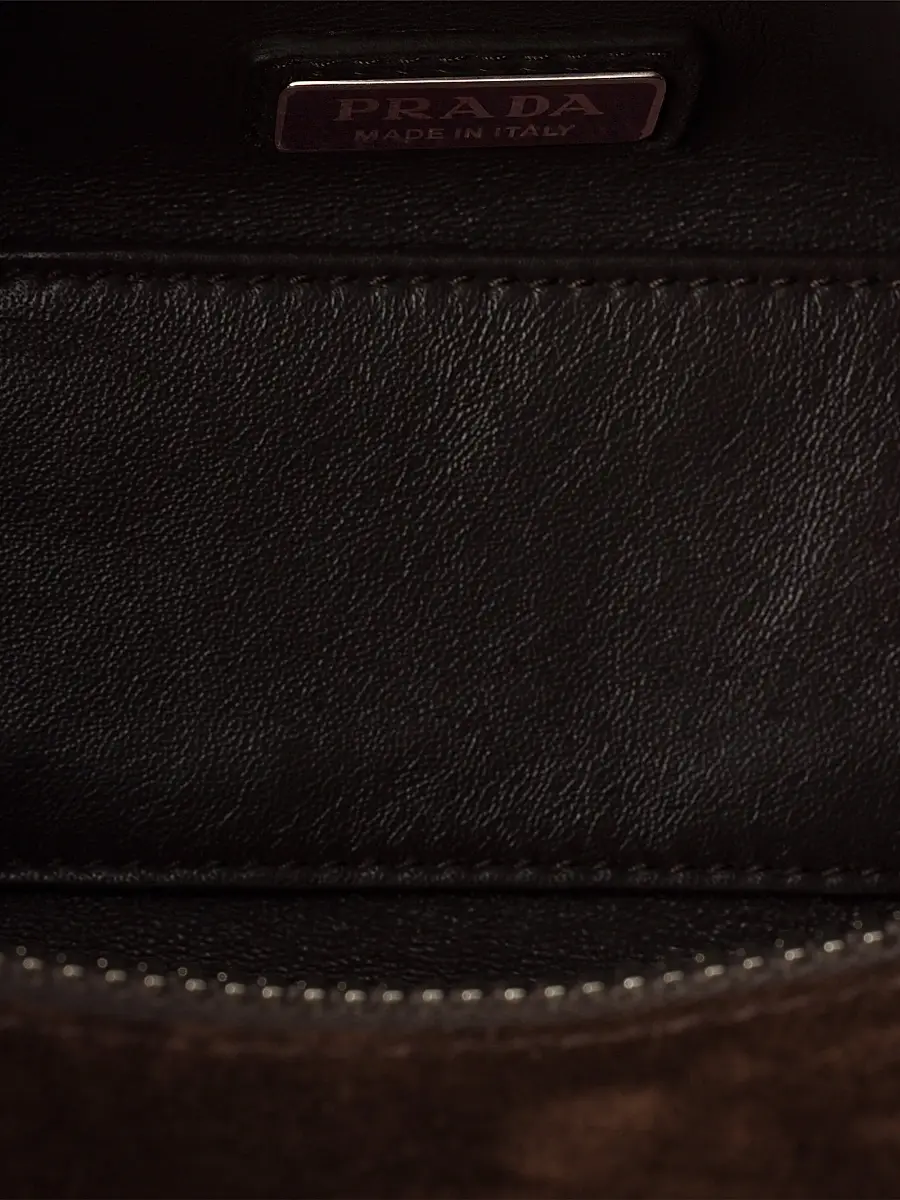 Prada Men's Suede Leather Shoulder Bag | Thumbnail 8 Prada Men's Suede Leather Shoulder Bag | Thumbnail 8