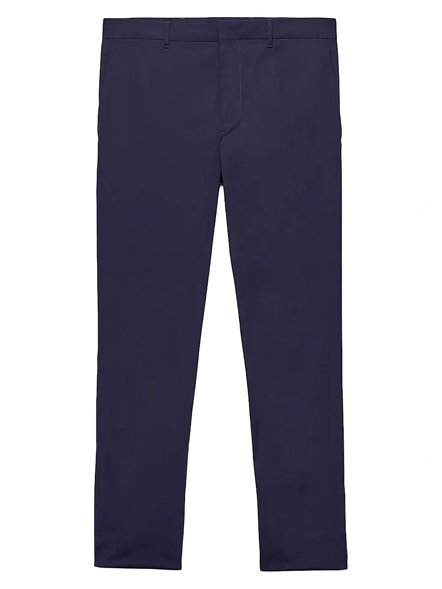 Prada Men's Stretch Poplin Pants - Blue | Image 1 Prada Men's Stretch Poplin Pants - Blue | Image 1