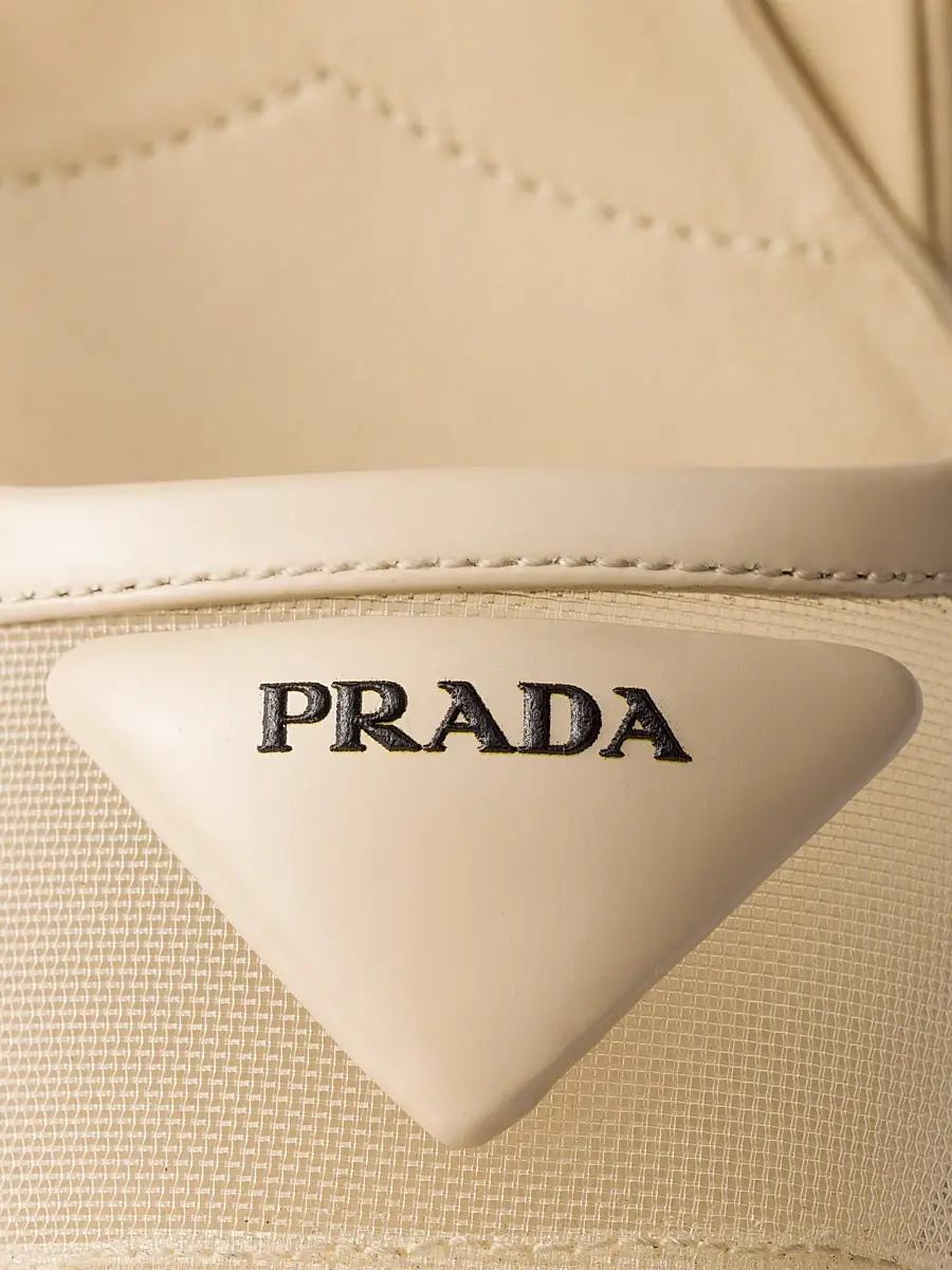 Prada Women's Mesh 75MM Fabric Slingback Pumps - Beige Khaki | Thumbnail 5