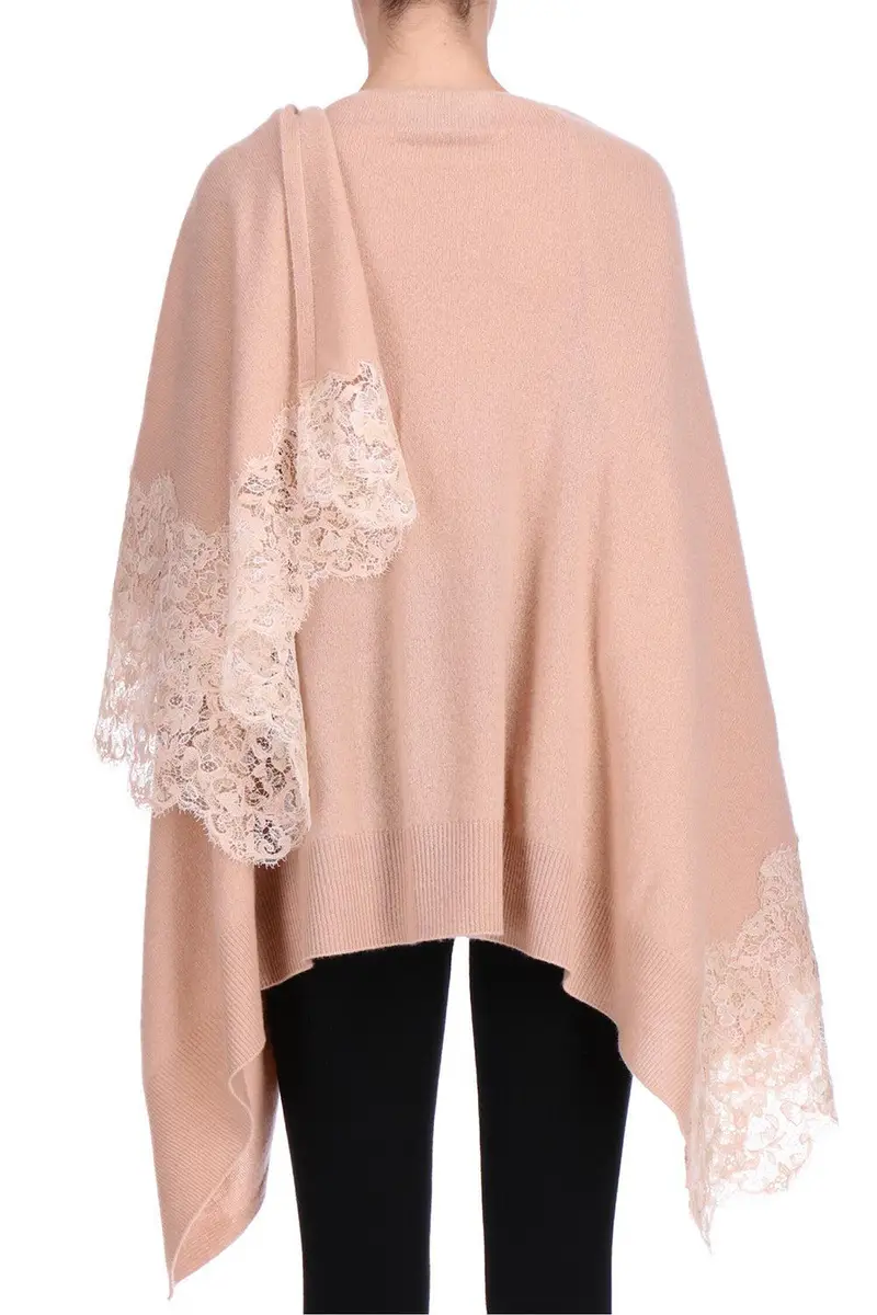 ERMANNO SCERVINO Embroidered Poncho - Tawny Brown | Thumbnail 3