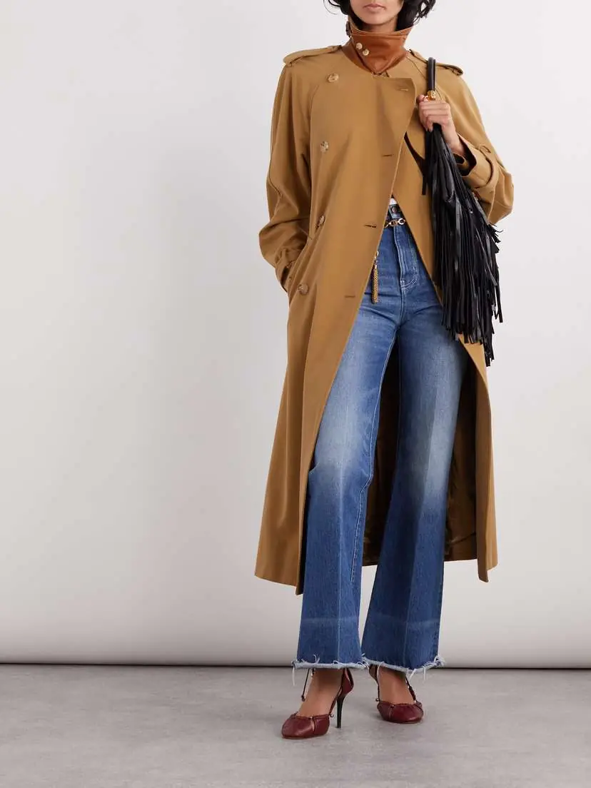 Chloé Double-breasted Belted Cotton-gabardine Trench Coat | Thumbnail 2 Chloé Double-breasted Belted Cotton-gabardine Trench Coat | Thumbnail 2