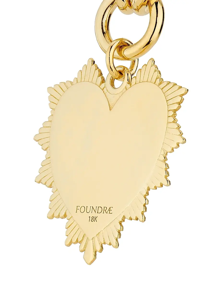 Foundrae Women's Heart Love Token 18K Yellow Gold Charm Bracelet - Yellow Gold | Thumbnail 4 Foundrae Women's Heart Love Token 18K Yellow Gold Charm Bracelet - Yellow Gold | Thumbnail 4