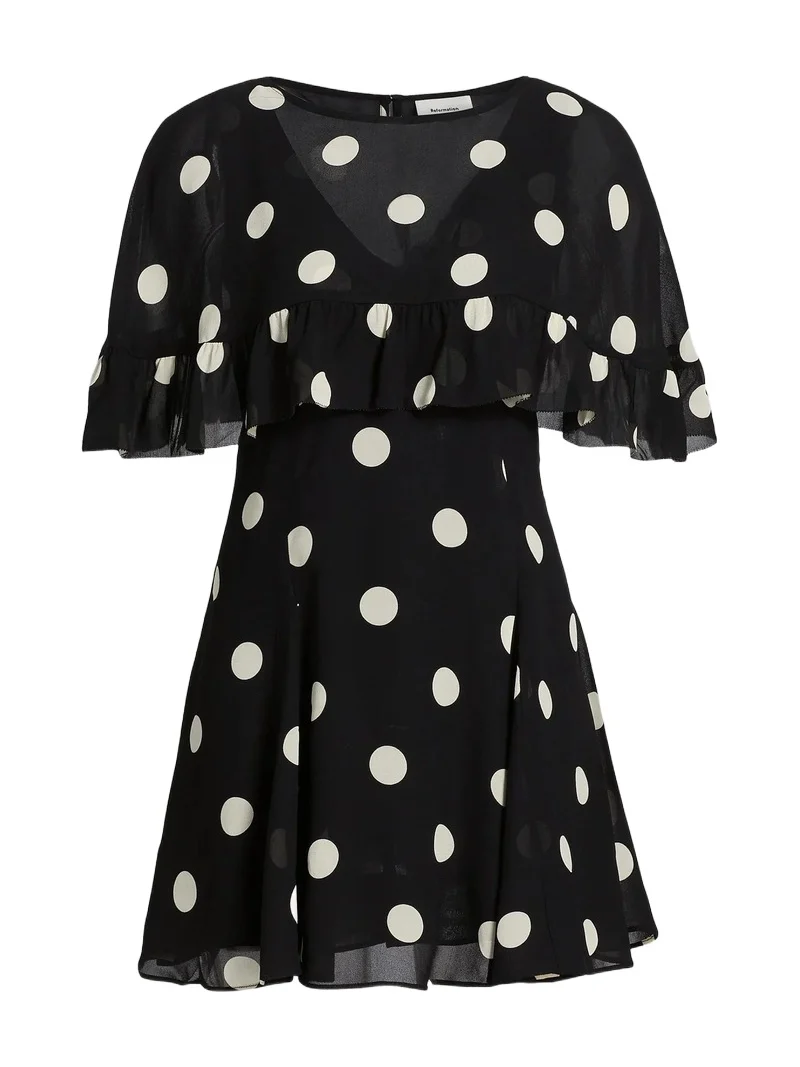 Women's Zelena Two-Piece A-Line Minidress & Shawl - Moon Dot