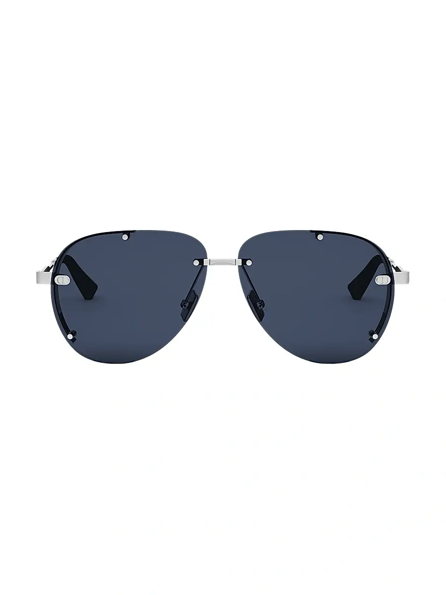 Dior Men's Neodior A1U 61MM Pilot Sunglasses - Silver Blue | Thumbnail 2