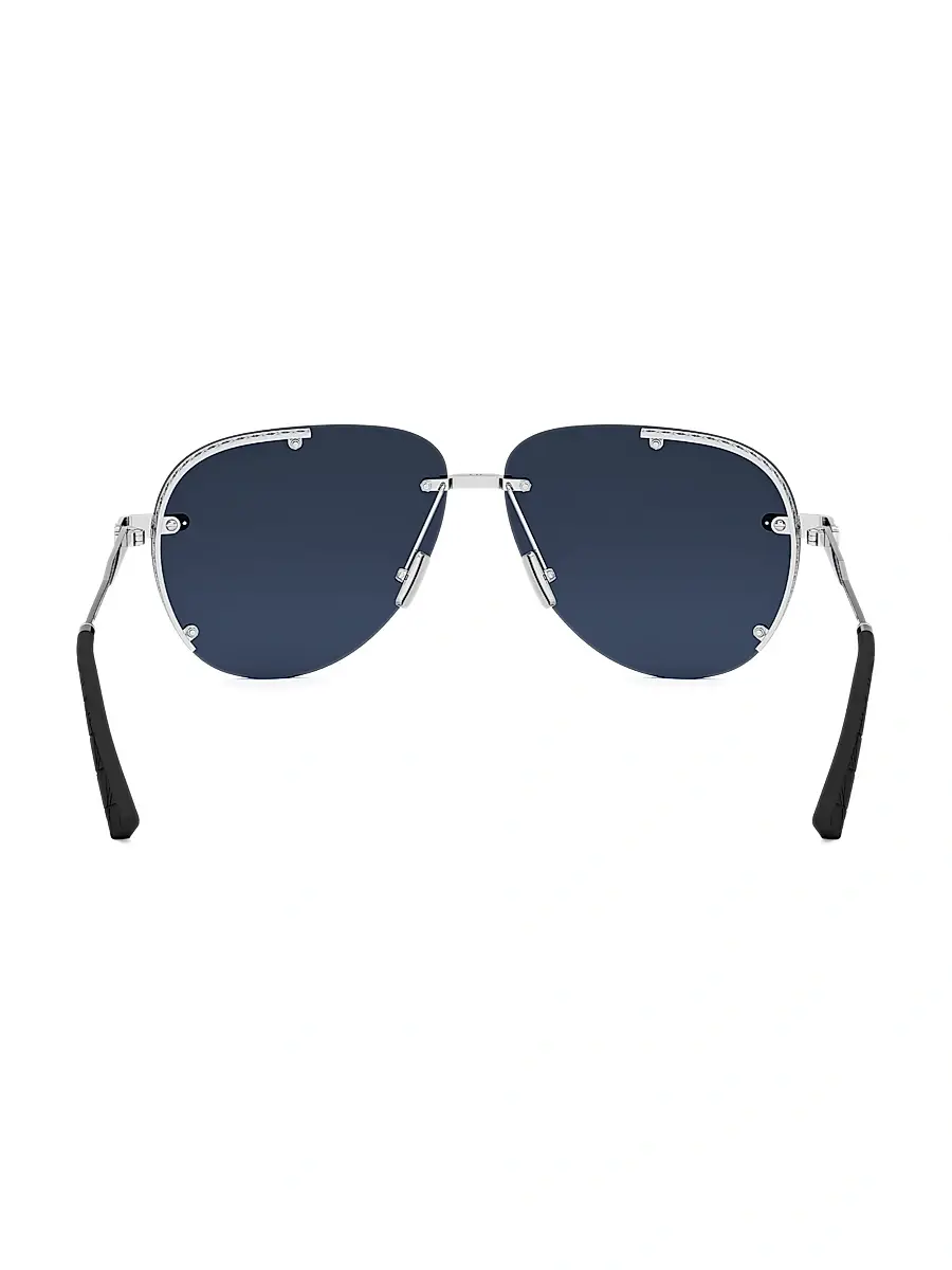 Dior Men's Neodior A1U 61MM Pilot Sunglasses - Silver Blue | Thumbnail 5
