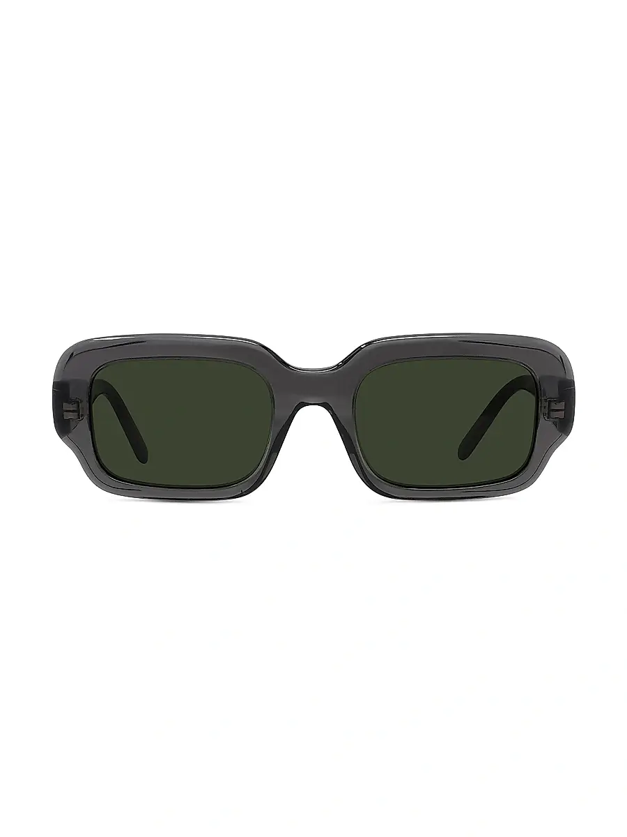 LOEWE Men's Slim 54MM Rectangular Sunglasses - Grey And Green | Thumbnail 2 LOEWE Men's Slim 54MM Rectangular Sunglasses - Grey And Green | Thumbnail 2