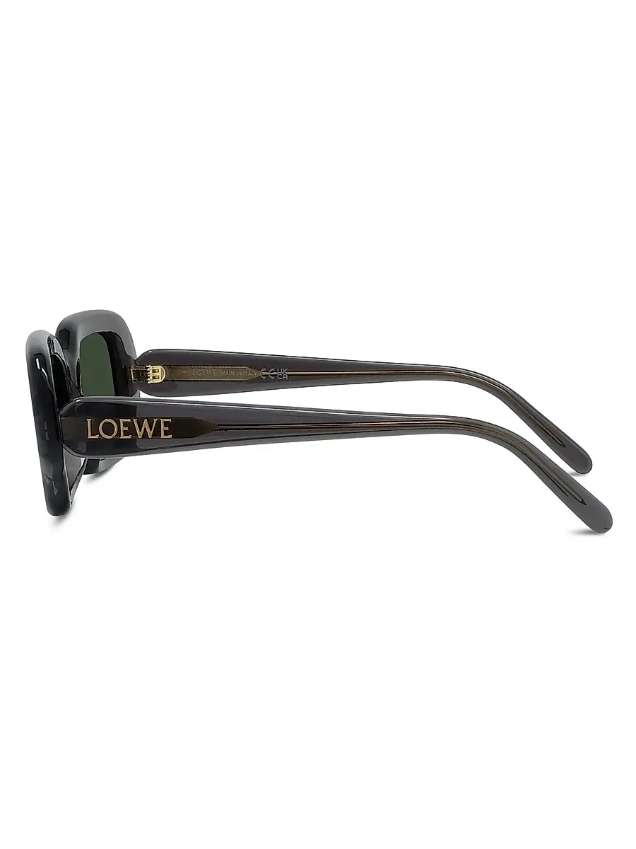 LOEWE Men's Slim 54MM Rectangular Sunglasses - Grey And Green | Thumbnail 3 LOEWE Men's Slim 54MM Rectangular Sunglasses - Grey And Green | Thumbnail 3