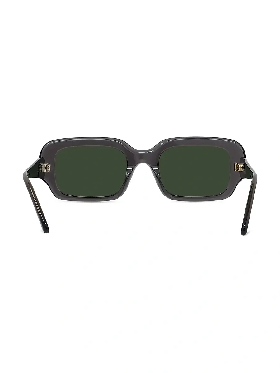LOEWE Men's Slim 54MM Rectangular Sunglasses - Grey And Green | Thumbnail 5 LOEWE Men's Slim 54MM Rectangular Sunglasses - Grey And Green | Thumbnail 5