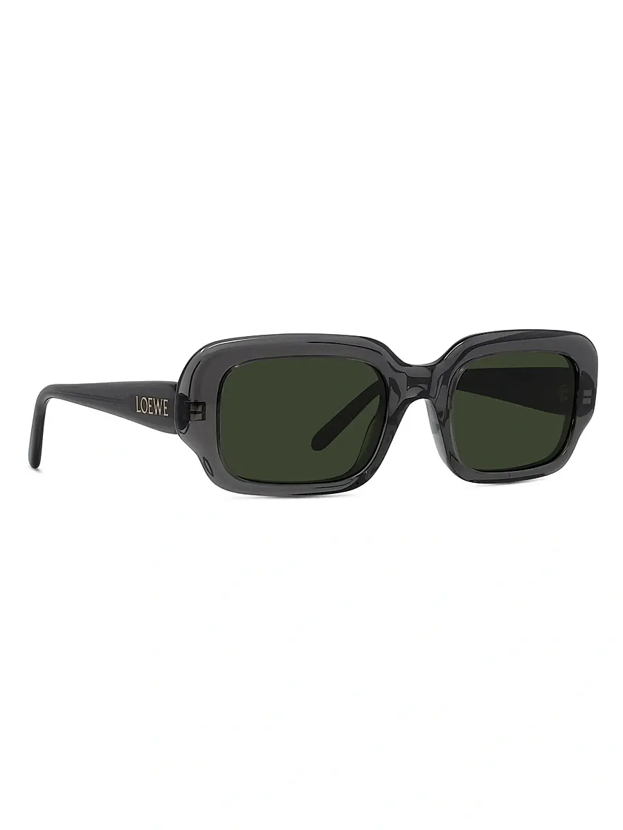 LOEWE Men's Slim 54MM Rectangular Sunglasses - Grey And Green | Thumbnail 8 LOEWE Men's Slim 54MM Rectangular Sunglasses - Grey And Green | Thumbnail 8