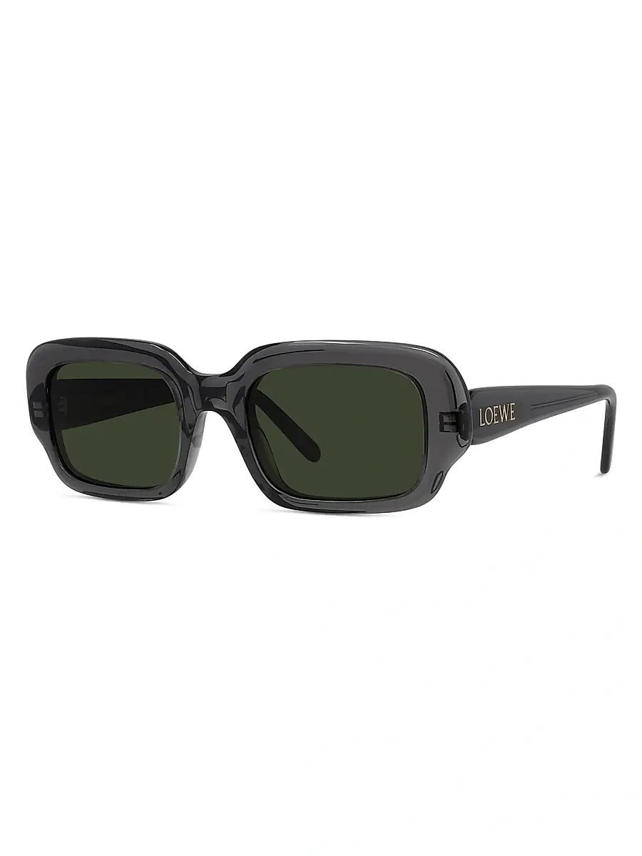 LOEWE Men's Slim 54MM Rectangular Sunglasses - Grey And Green | Image 1 LOEWE Men's Slim 54MM Rectangular Sunglasses - Grey And Green | Image 1