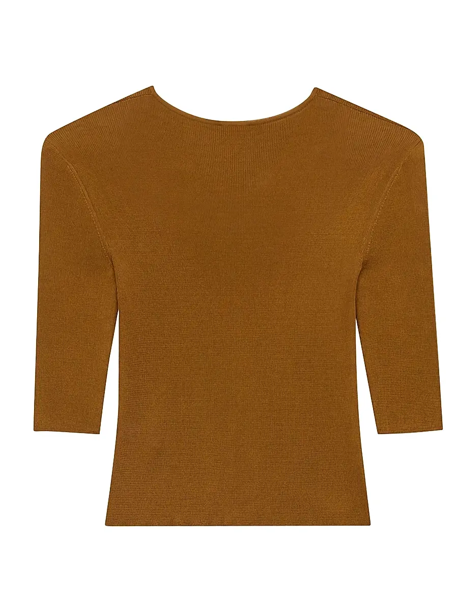 Saint Laurent Women's Cassandre Top in Knit - Mordore | Thumbnail 2