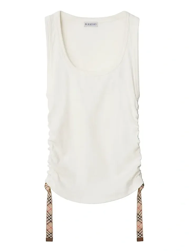 Burberry Women's Ruched Cotton Tank Top