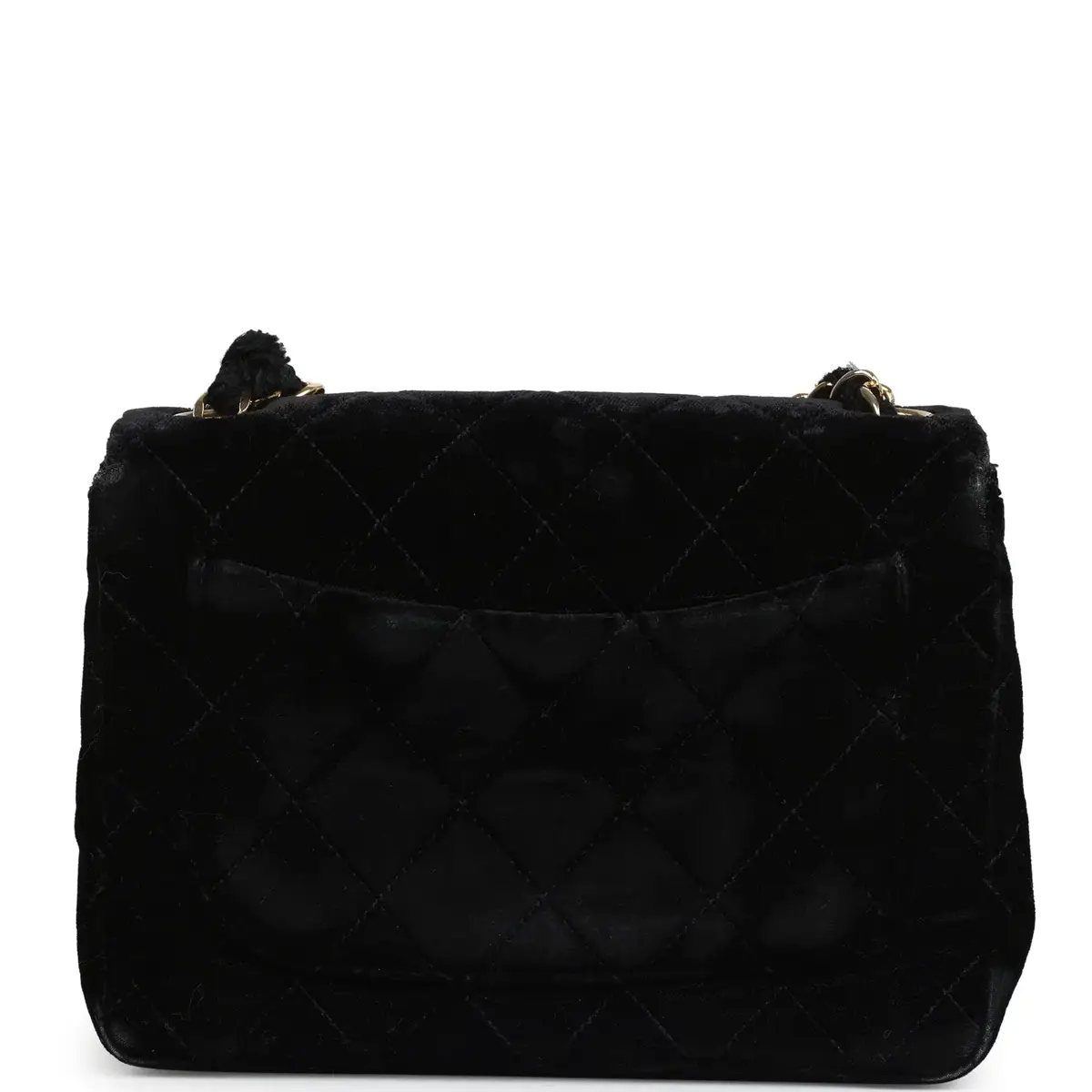 Chanel Vintage Chanel Mini Square Flap Bag Black Velvet Gold Hardware | Thumbnail 5