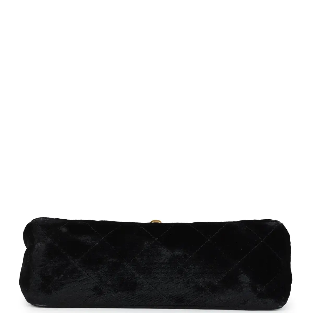 Chanel Vintage Chanel Mini Square Flap Bag Black Velvet Gold Hardware | Thumbnail 6