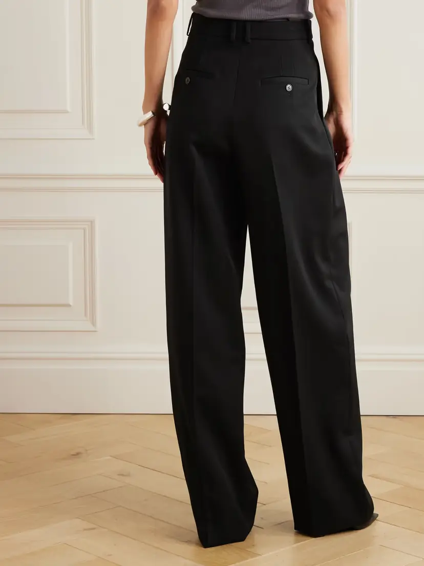 Saint Laurent Pleated Wool Wide-leg Pants | Thumbnail 4 Saint Laurent Pleated Wool Wide-leg Pants | Thumbnail 4