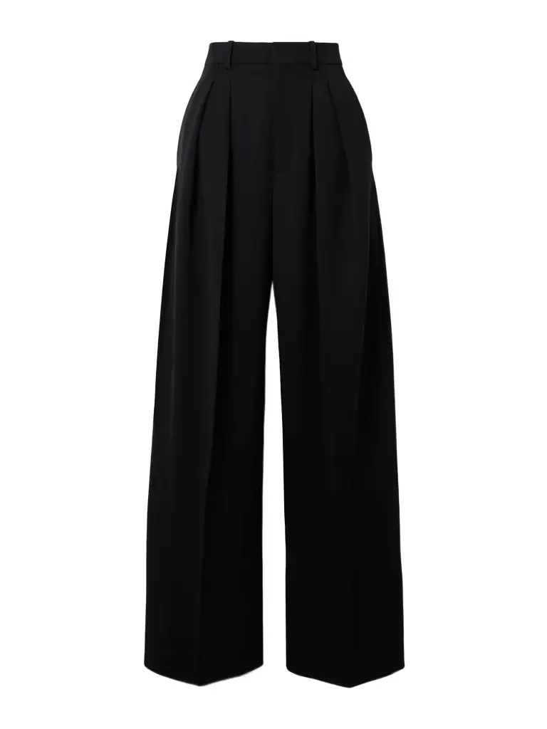Pleated Wool Wide-leg Pants Pleated Wool Wide-leg Pants