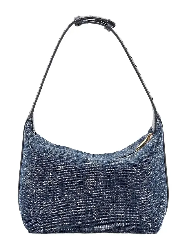 Bottega Veneta Women's Wallace Denim Bouclé Top Handle Bag