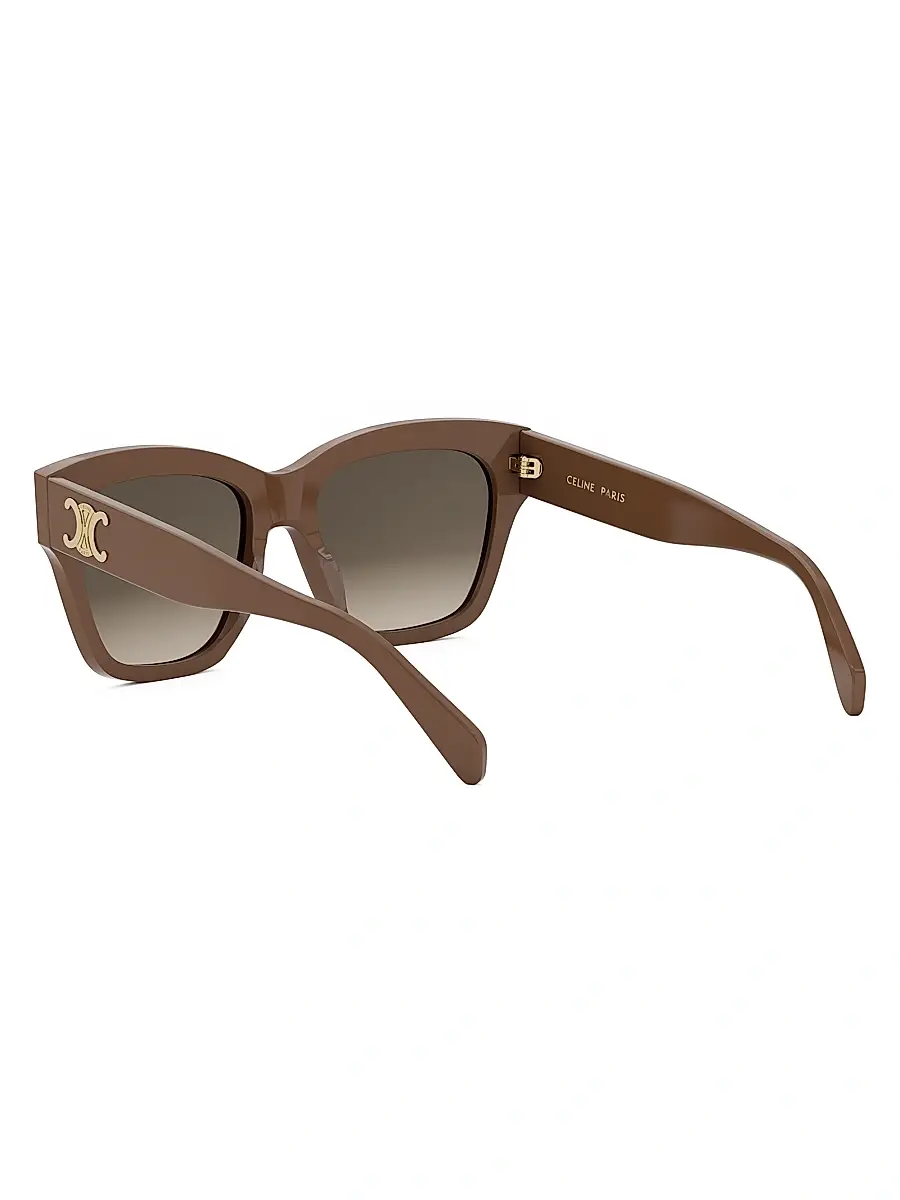 CELINE Women's Triomphe 55MM Geometric Sunglasses - Shiny Light Brown Gradient Brown | Thumbnail 4 CELINE Women's Triomphe 55MM Geometric Sunglasses - Shiny Light Brown Gradient Brown | Thumbnail 4