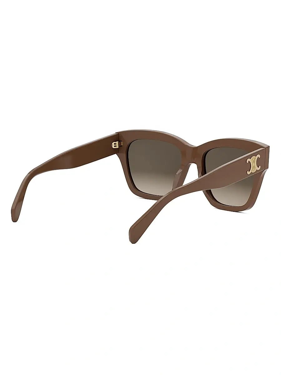 CELINE Women's Triomphe 55MM Geometric Sunglasses - Shiny Light Brown Gradient Brown | Thumbnail 6 CELINE Women's Triomphe 55MM Geometric Sunglasses - Shiny Light Brown Gradient Brown | Thumbnail 6