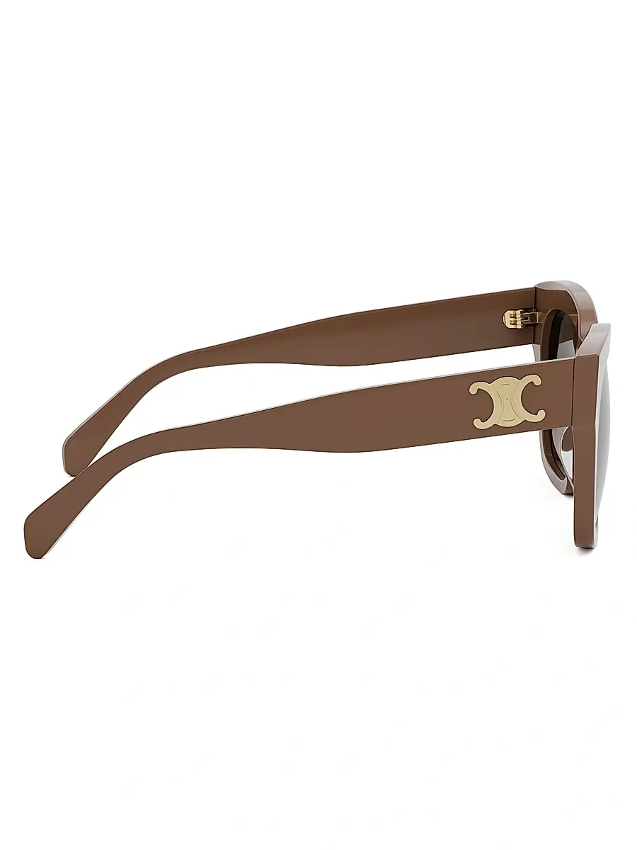 CELINE Women's Triomphe 55MM Geometric Sunglasses - Shiny Light Brown Gradient Brown | Thumbnail 7 CELINE Women's Triomphe 55MM Geometric Sunglasses - Shiny Light Brown Gradient Brown | Thumbnail 7