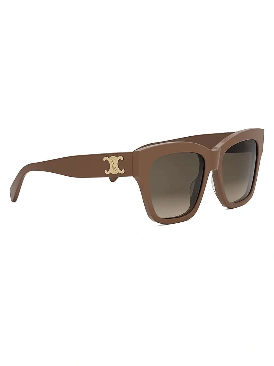 CELINE Women's Triomphe 55MM Geometric Sunglasses - Shiny Light Brown Gradient Brown | Thumbnail 8 CELINE Women's Triomphe 55MM Geometric Sunglasses - Shiny Light Brown Gradient Brown | Thumbnail 8