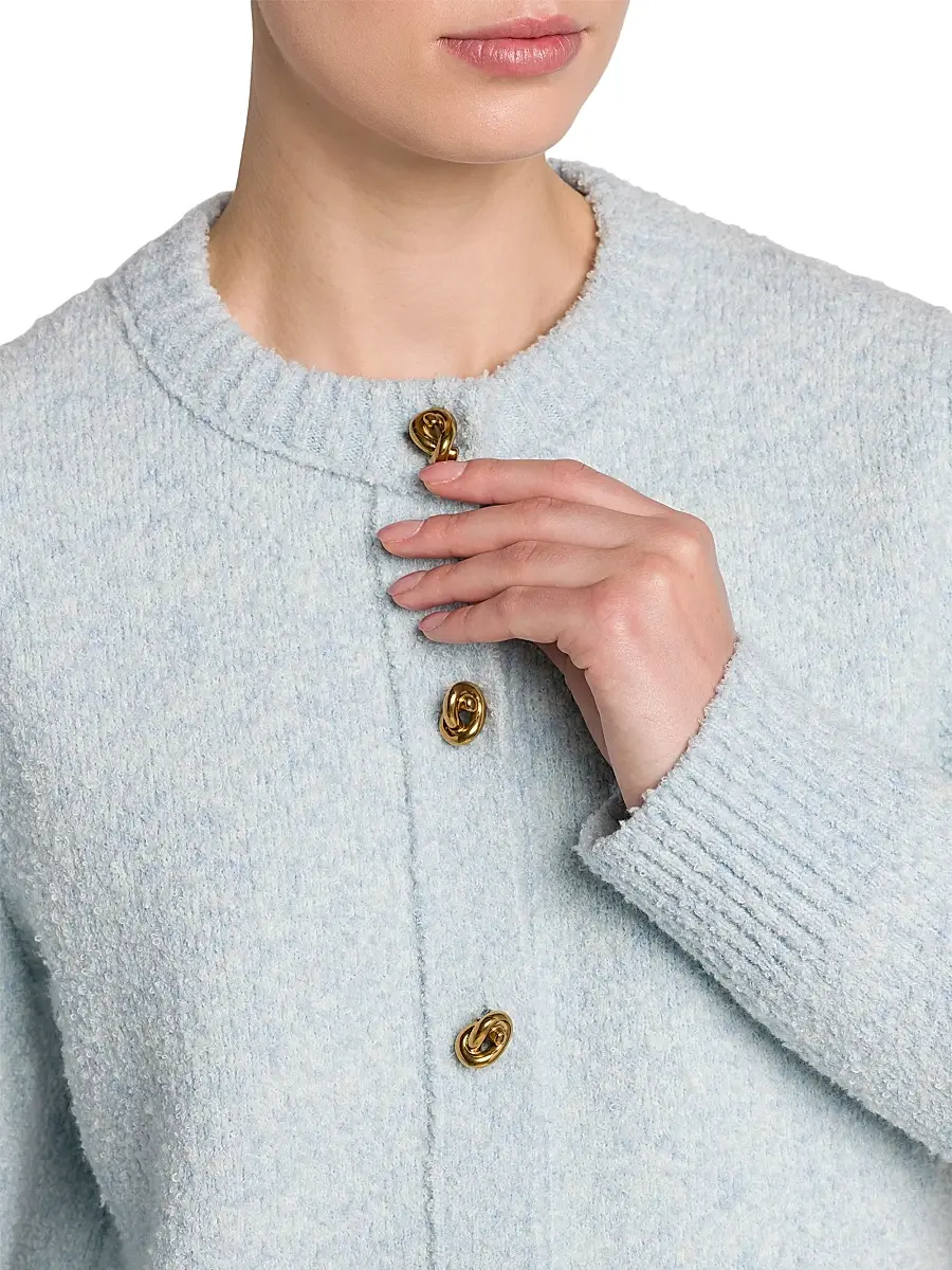 Bottega Veneta Women's Bouclé Knit Crewneck Cardigan | Thumbnail 6 Bottega Veneta Women's Bouclé Knit Crewneck Cardigan | Thumbnail 6