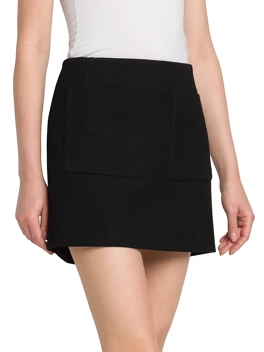 Bottega Veneta Women's Double Cotton A-Line Miniskirt | Thumbnail 4