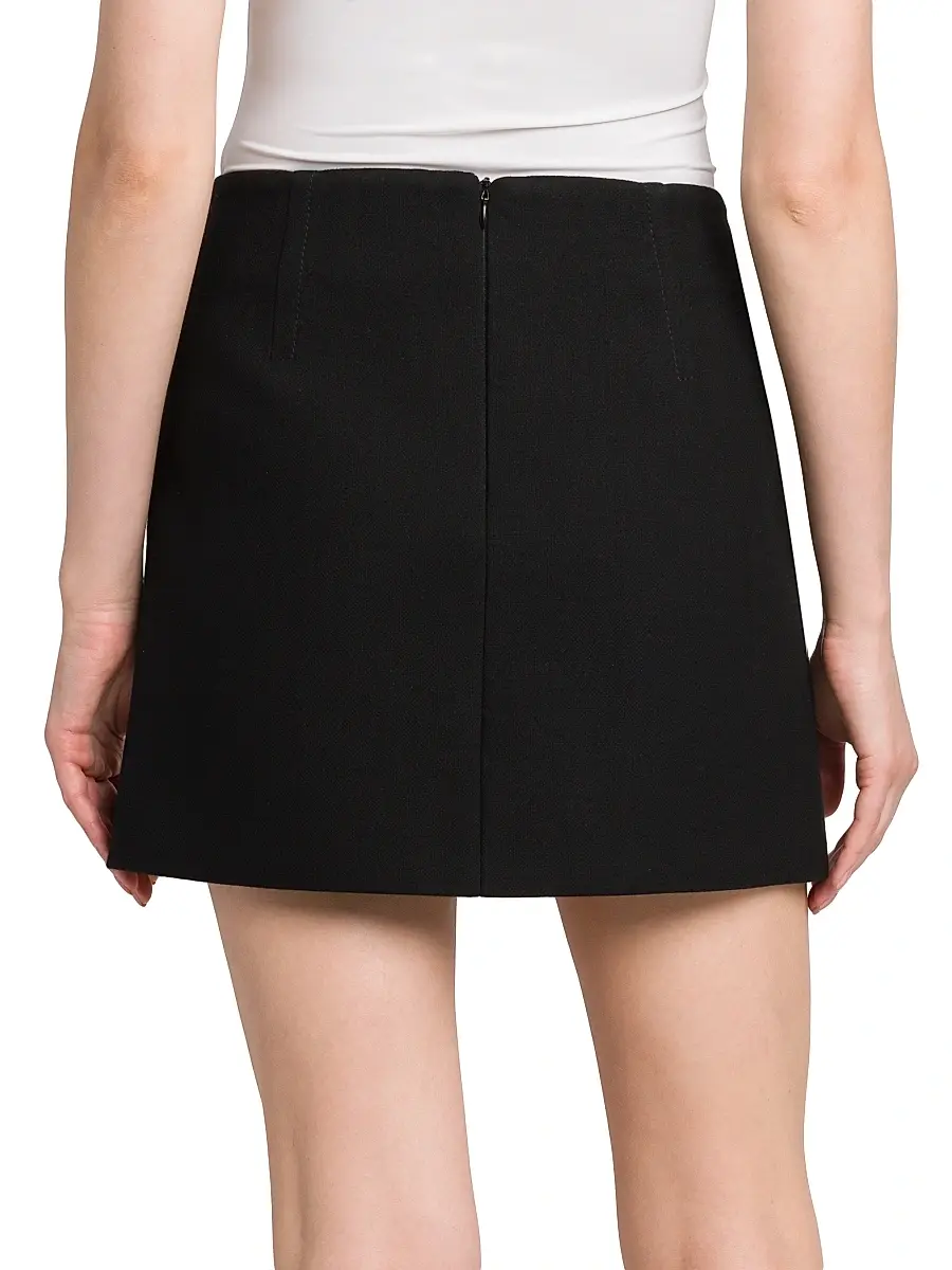 Bottega Veneta Women's Double Cotton A-Line Miniskirt | Thumbnail 5
