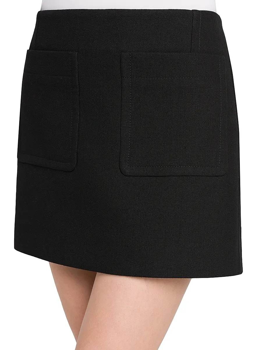 Bottega Veneta Women's Double Cotton A-Line Miniskirt | Thumbnail 6