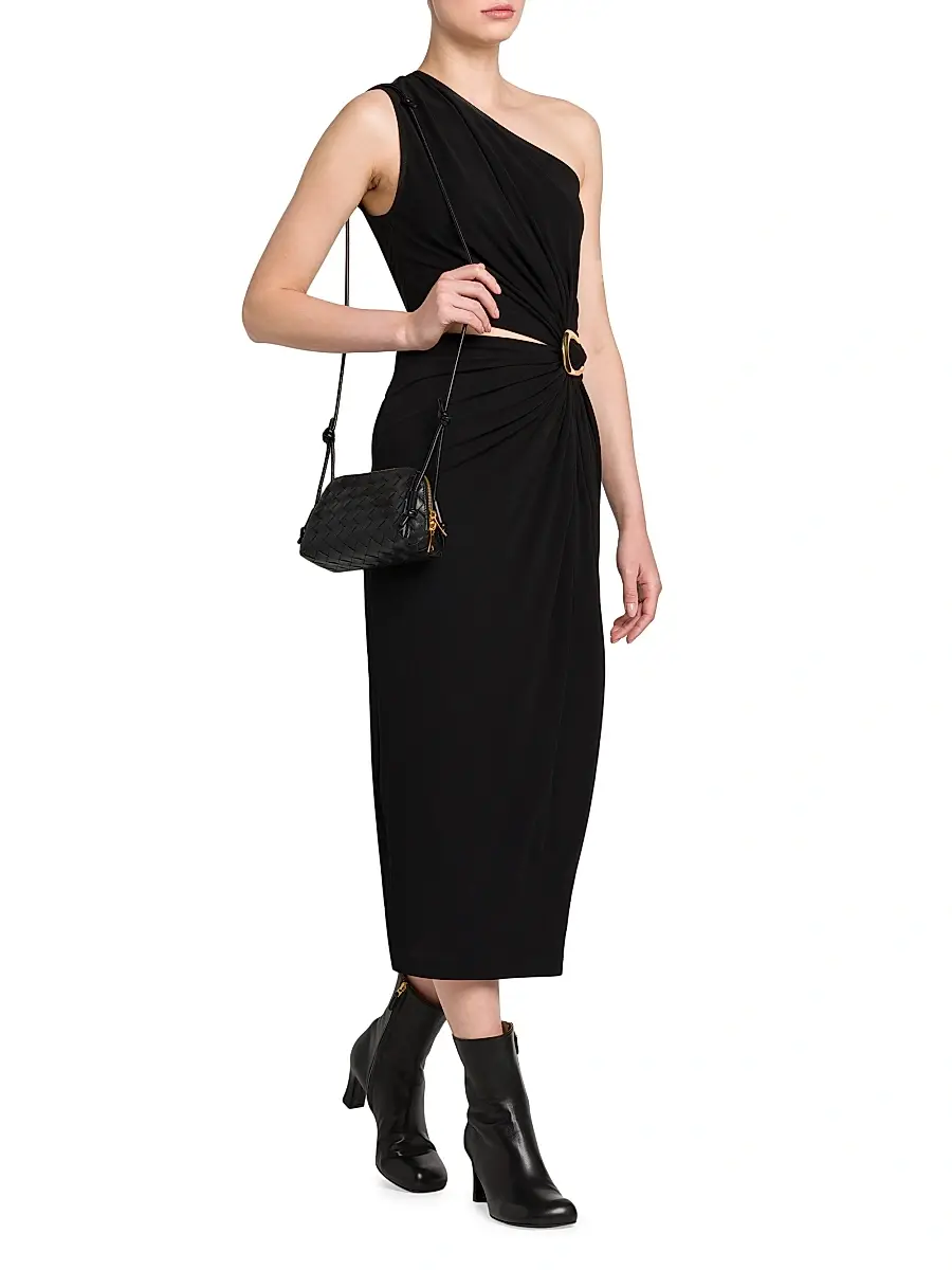 Bottega Veneta Women's Crepe Jersey Cut-Out Midi-Dress | Thumbnail 2 Bottega Veneta Women's Crepe Jersey Cut-Out Midi-Dress | Thumbnail 2