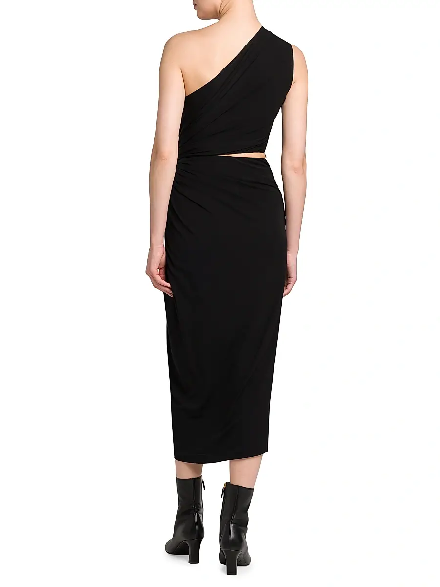 Bottega Veneta Women's Crepe Jersey Cut-Out Midi-Dress | Thumbnail 5 Bottega Veneta Women's Crepe Jersey Cut-Out Midi-Dress | Thumbnail 5