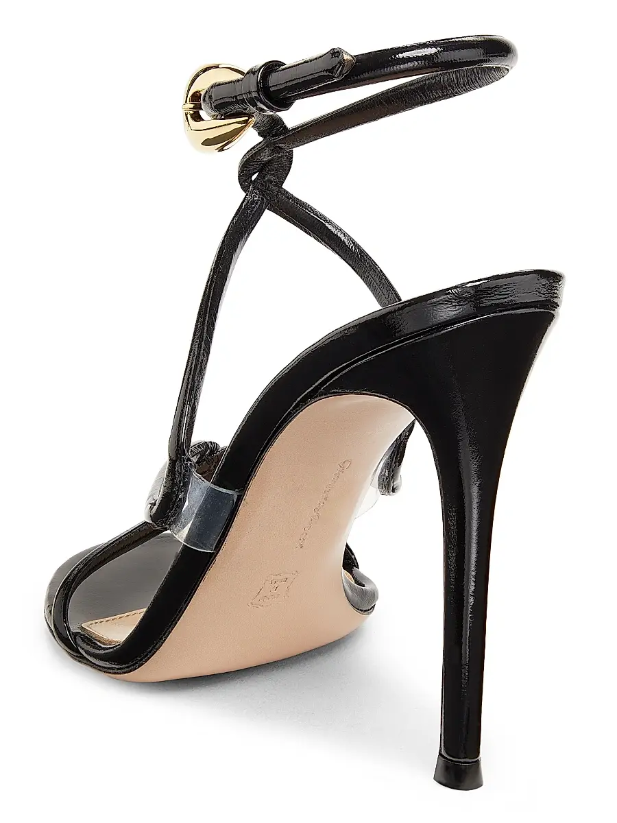 Gianvito Rossi Women's Mamba 105MM Leather Sandals - Black | Thumbnail 3 Gianvito Rossi Women's Mamba 105MM Leather Sandals - Black | Thumbnail 3
