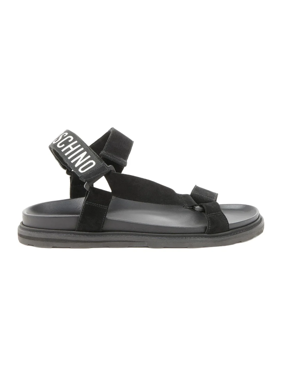 Men's Logo Sporty Leather Sandals Men's Logo Sporty Leather Sandals