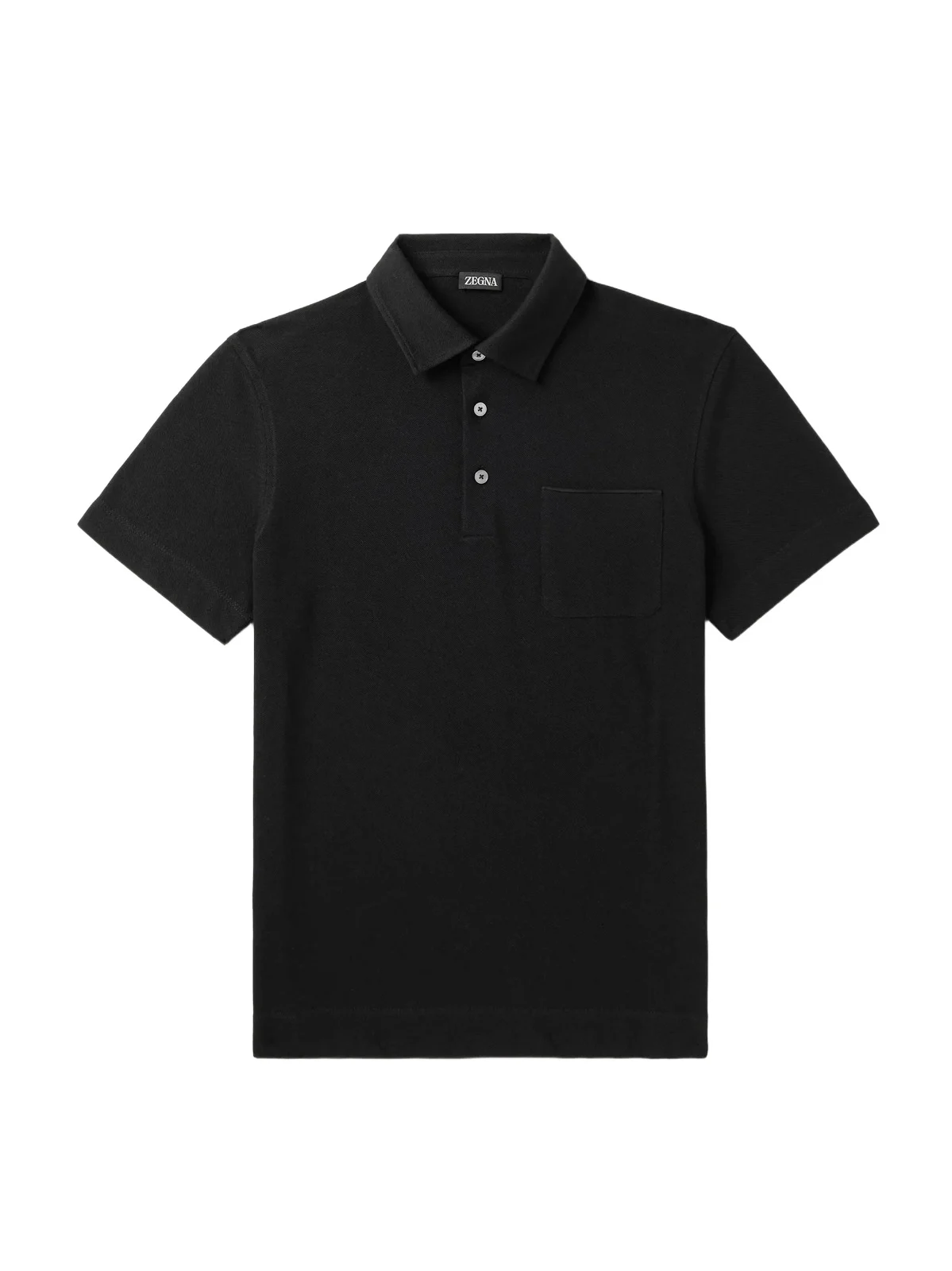 Zegna Slim-Fit Leather-Trimmed Cotton-Piqué Polo Shirt - Men