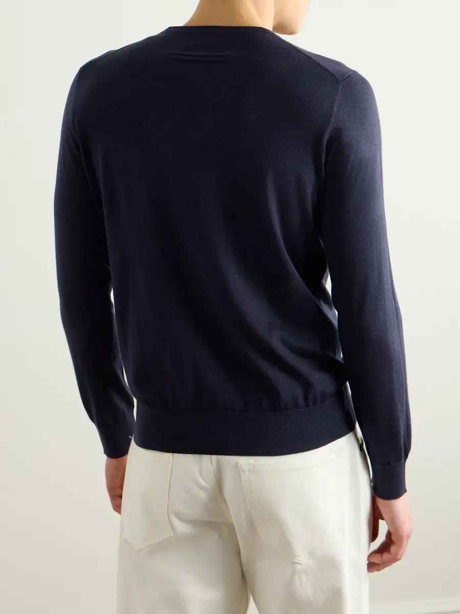 Zegna Cashmere and Silk-Blend Sweater - Men | Thumbnail 4 Zegna Cashmere and Silk-Blend Sweater - Men | Thumbnail 4