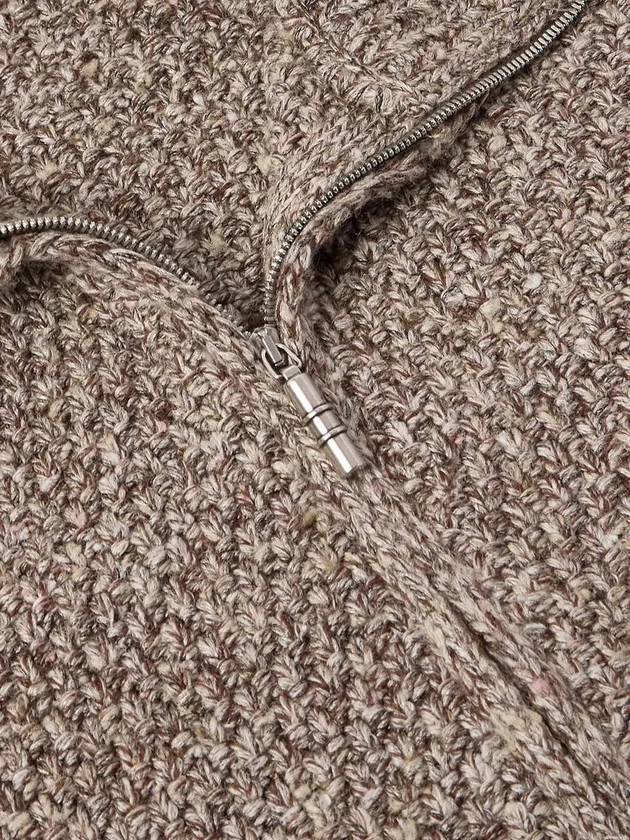 Loro Piana Silk and Cashmere-Blend Zip-Up Cardigan - Men | Thumbnail 4 Loro Piana Silk and Cashmere-Blend Zip-Up Cardigan - Men | Thumbnail 4