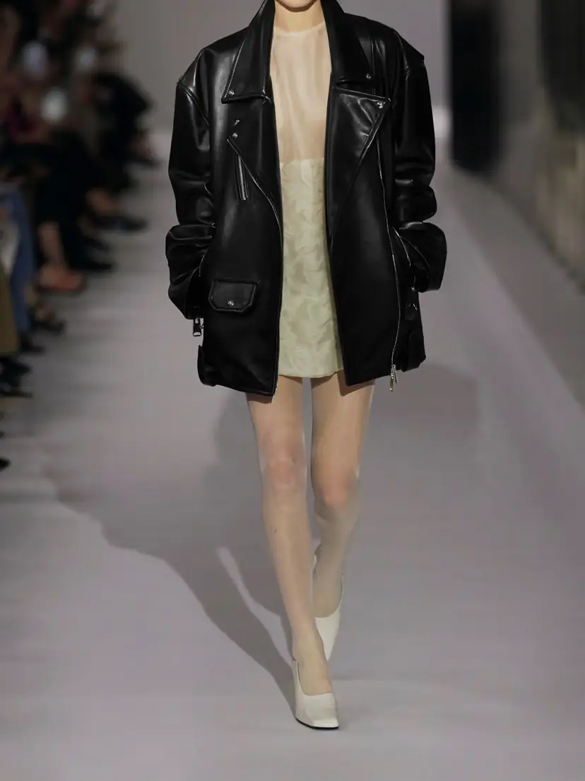 Khaite Hansel Oversized Belted Leather Biker Jacket | Thumbnail 5 Khaite Hansel Oversized Belted Leather Biker Jacket | Thumbnail 5