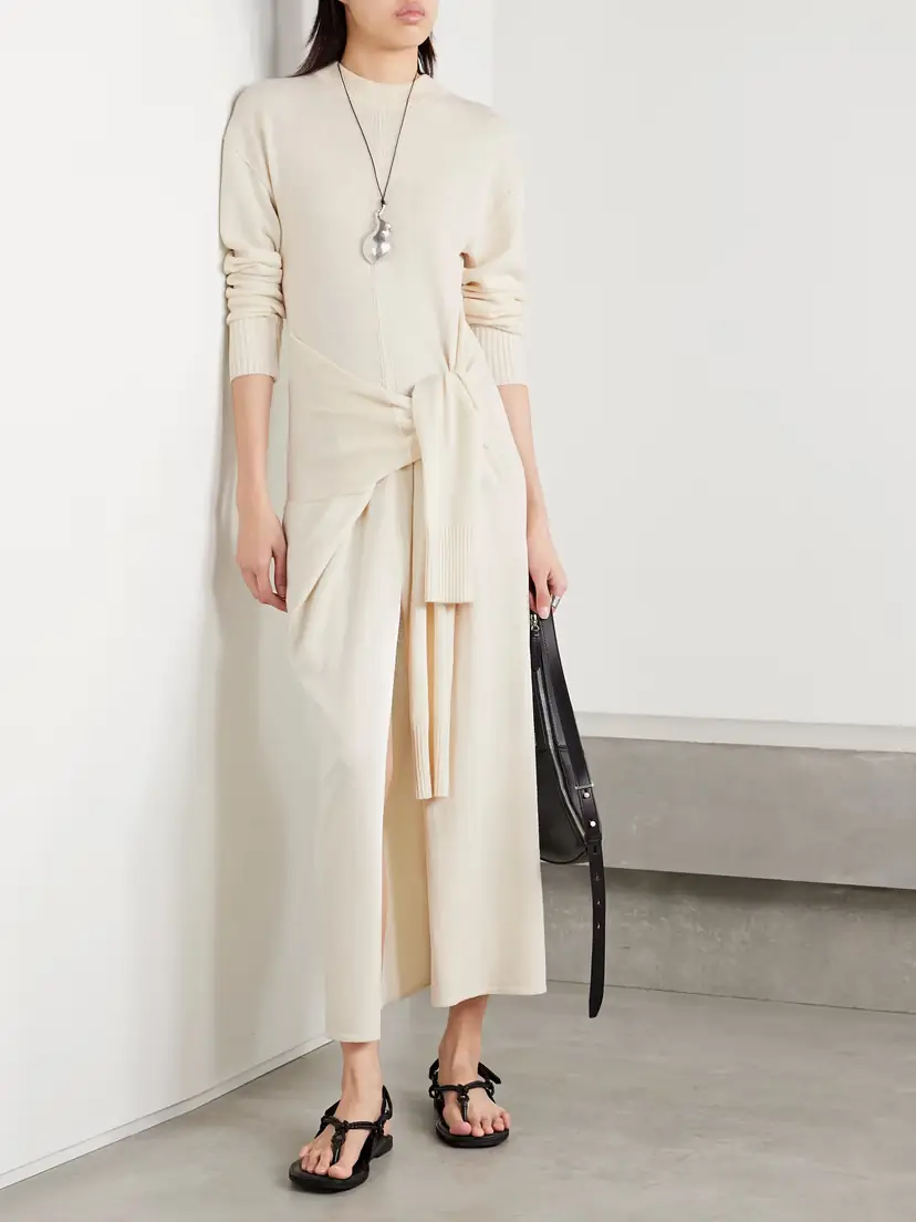 Proenza Schouler Luca Tie-detailed Silk-blend Maxi Dress | Thumbnail 2