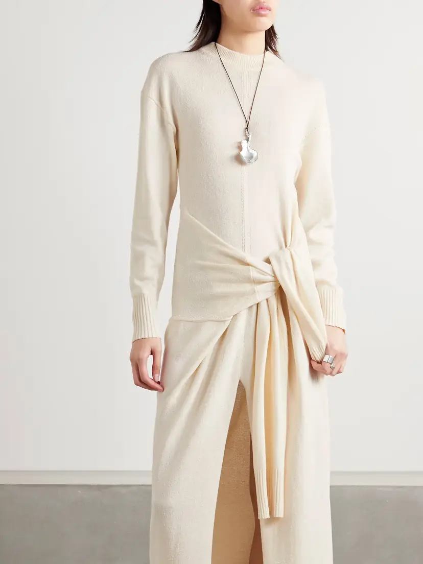 Proenza Schouler Luca Tie-detailed Silk-blend Maxi Dress | Thumbnail 5